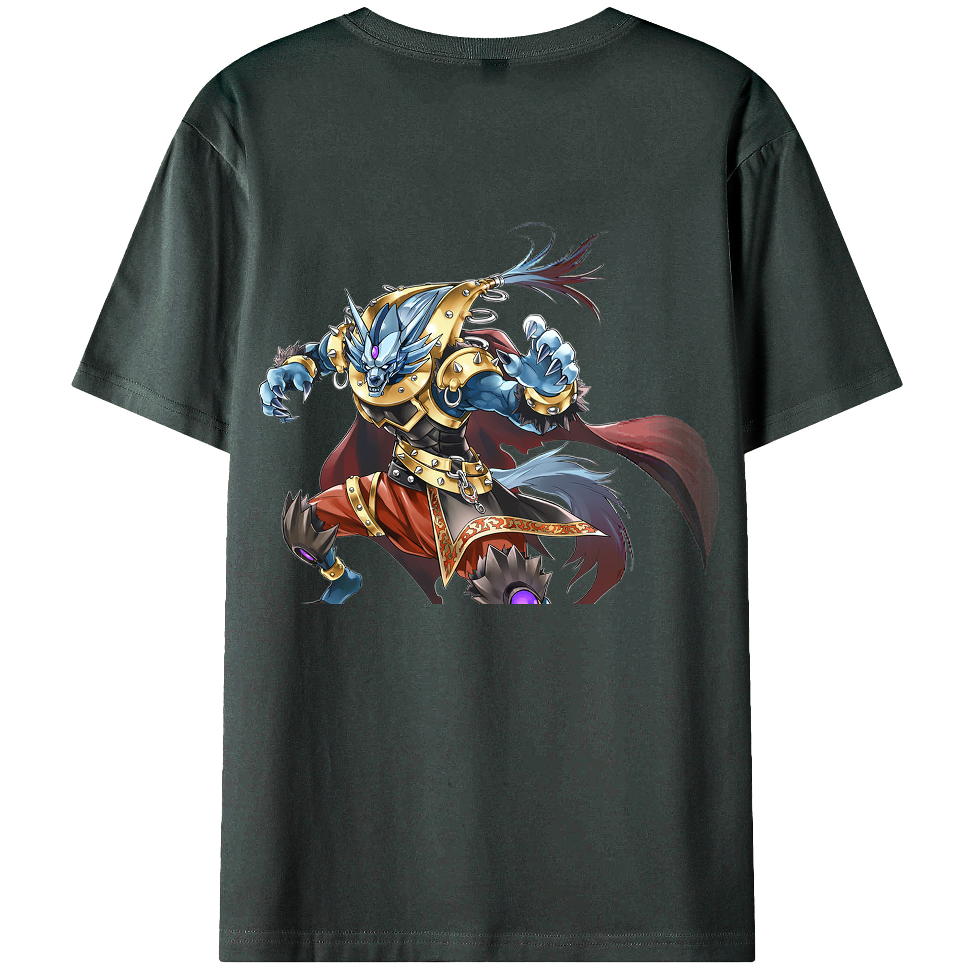（画像用） 遊☆戯☆王 Yu-Gi-Oh! 綿100％ メンズ半袖Tシャツ（バックプリント） 通気性
